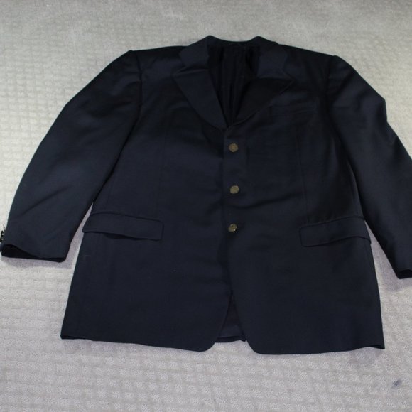 Hickey Freeman Other - Hickey Freeman Navy Blue Wool Cashmere Blazer 46XL